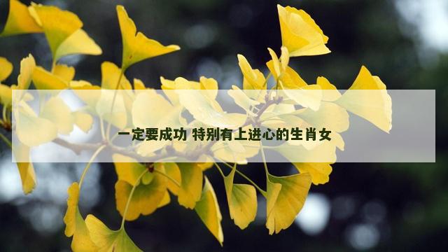 一定要成功 特别有上进心的生肖女