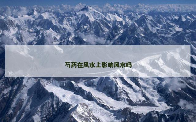 芍药在风水上影响风水吗