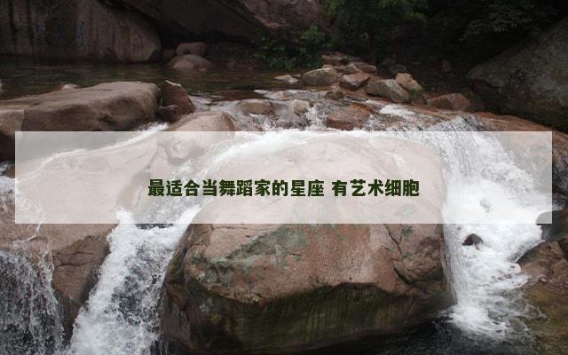 最适合当舞蹈家的星座 有艺术细胞
