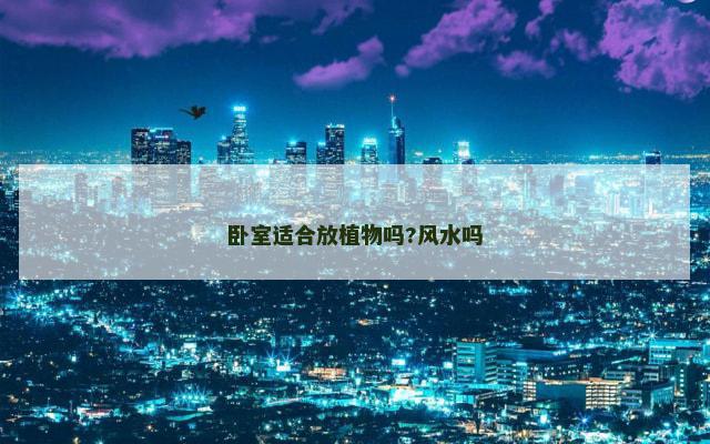 卧室适合放植物吗?风水吗