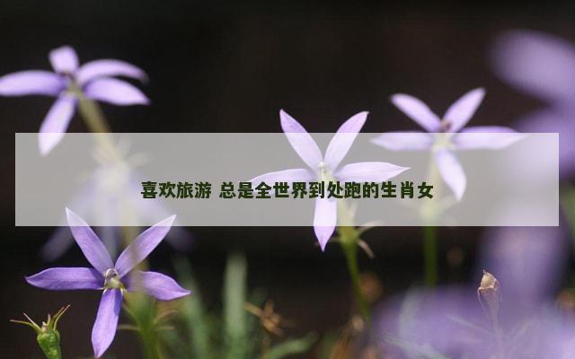 喜欢旅游 总是全世界到处跑的生肖女