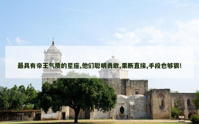 最具有帝王气质的星座,他们聪明勇敢,果断直接,手段也够狠!