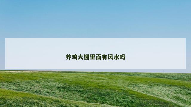 养鸡大棚里面有风水吗