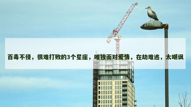 百毒不侵，很难打败的3个星座，唯独面对爱情，在劫难逃，太嘲讽