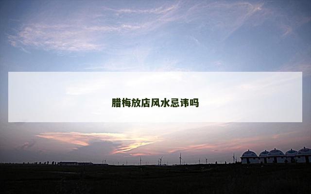 腊梅放店风水忌讳吗