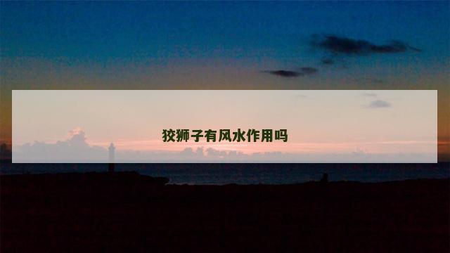 狡狮子有风水作用吗