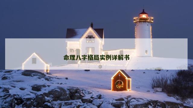 命理八字格局实例详解书