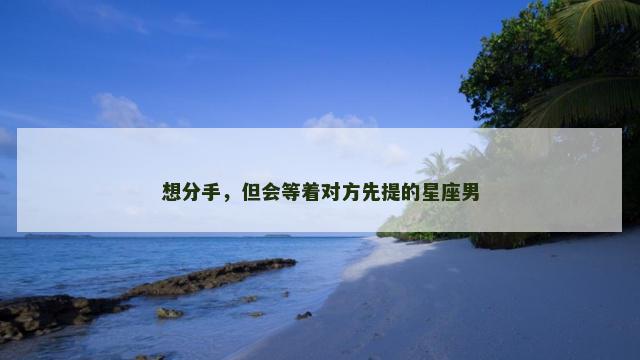 想分手，但会等着对方先提的星座男