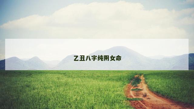 乙丑八字纯阴女命