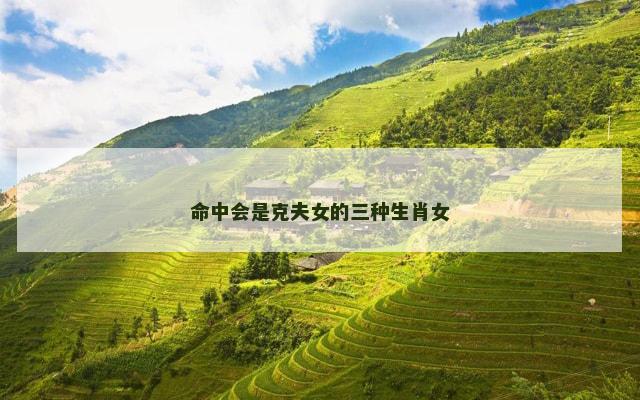 命中会是克夫女的三种生肖女