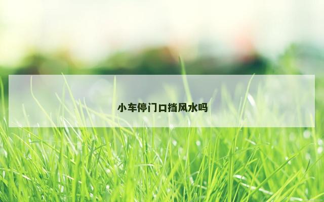 小车停门口挡风水吗