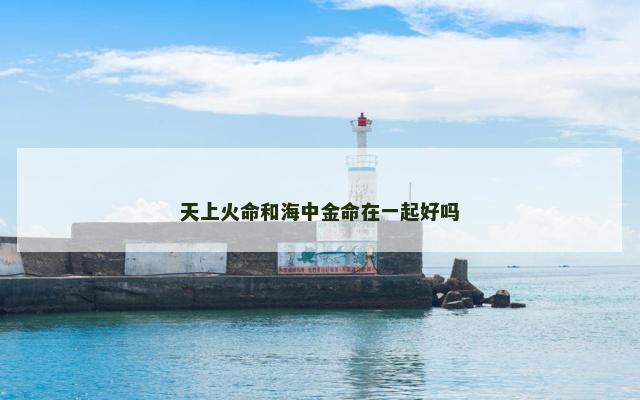 天上火命和海中金命在一起好吗
