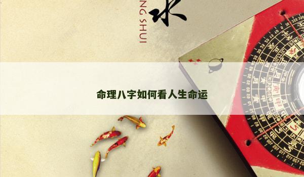 命理八字如何看人生命运
