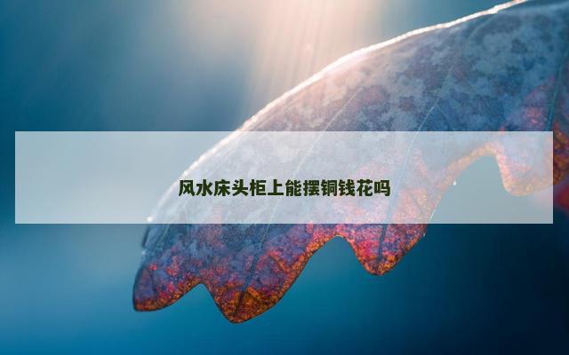 风水床头柜上能摆铜钱花吗