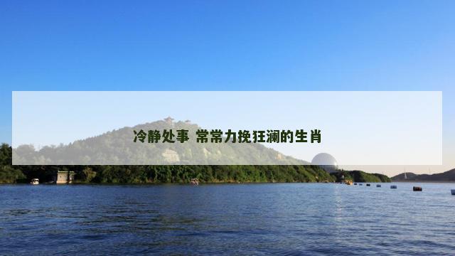 冷静处事 常常力挽狂澜的生肖