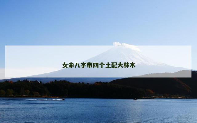 女命八字带四个土配大林木