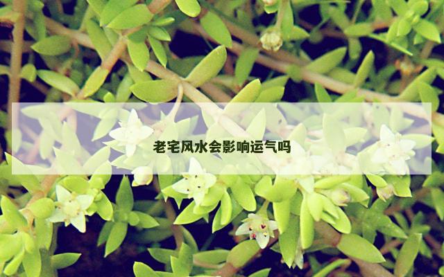 老宅风水会影响运气吗