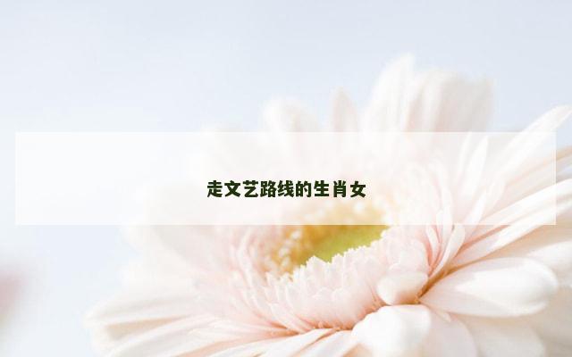走文艺路线的生肖女
