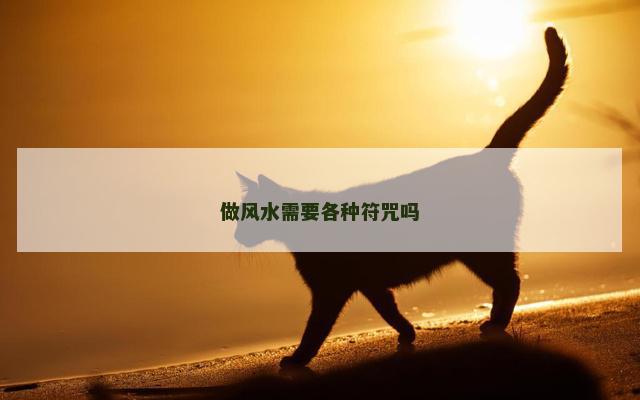 做风水需要各种符咒吗