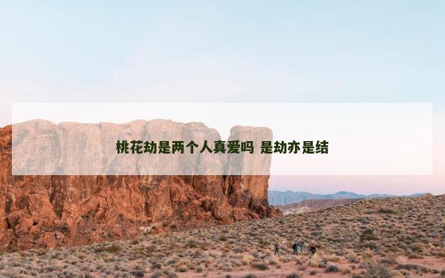 桃花劫是两个人真爱吗 是劫亦是结