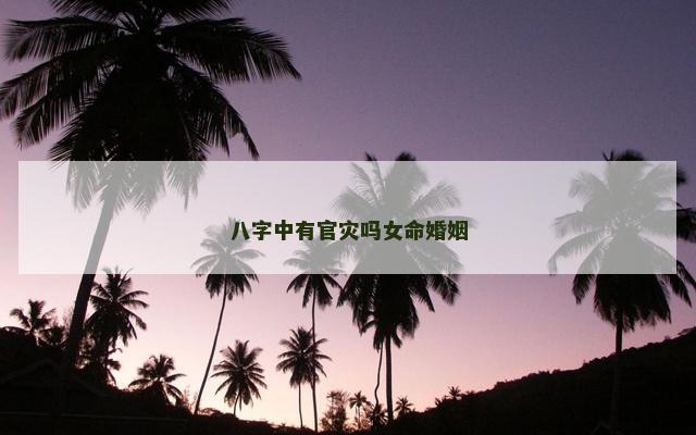 八字中有官灾吗女命婚姻
