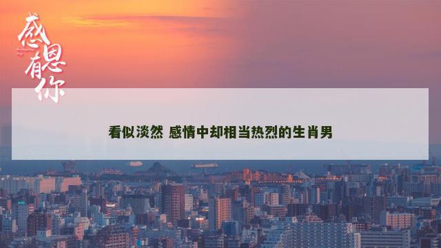 看似淡然 感情中却相当热烈的生肖男