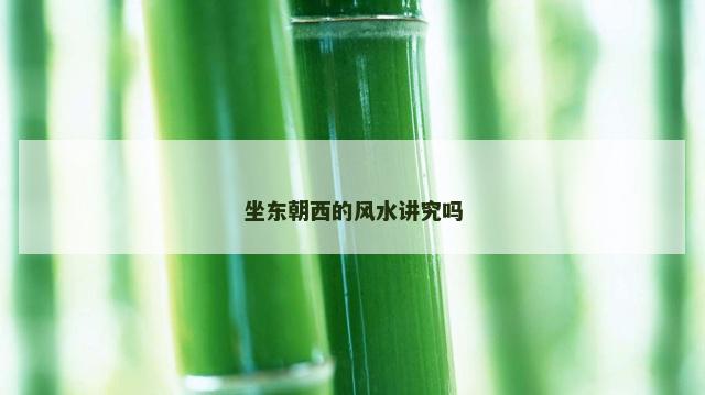 坐东朝西的风水讲究吗