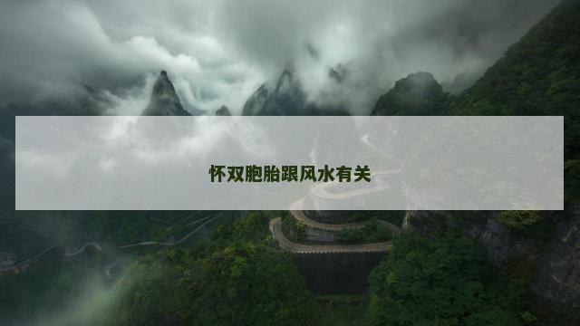 怀双胞胎跟风水有关