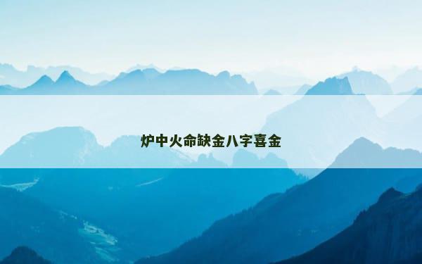 炉中火命缺金八字喜金