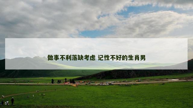 做事不利落缺考虑 记性不好的生肖男