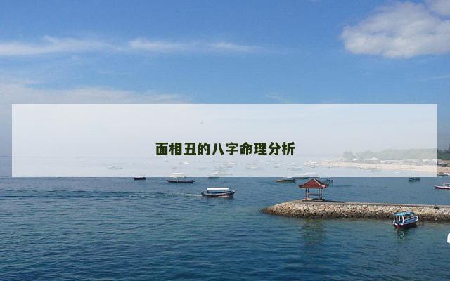 面相丑的八字命理分析