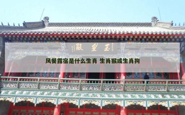 风餐露宿是什么生肖 生肖猴或生肖狗