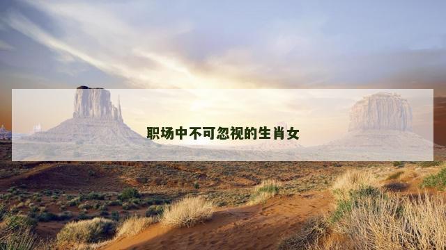 职场中不可忽视的生肖女