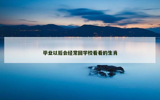 毕业以后会经常回学校看看的生肖