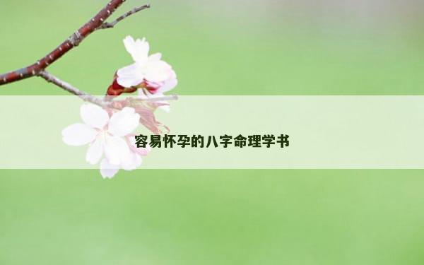 容易怀孕的八字命理学书
