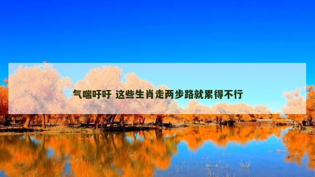 气喘吁吁 这些生肖走两步路就累得不行