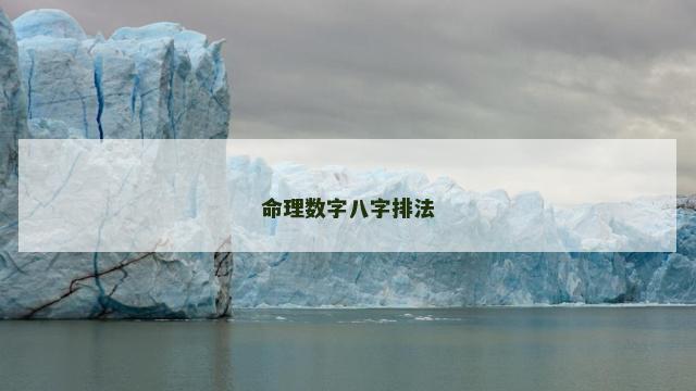 命理数字八字排法