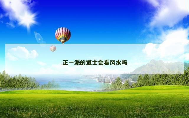 正一派的道士会看风水吗