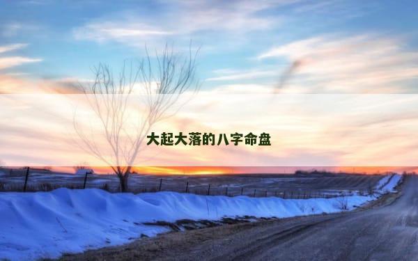 大起大落的八字命盘