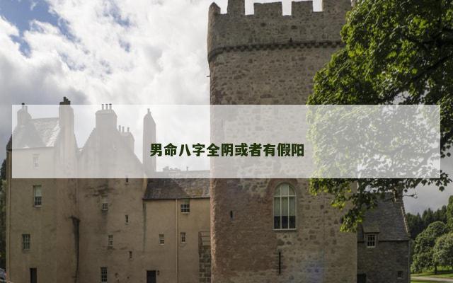 男命八字全阴或者有假阳