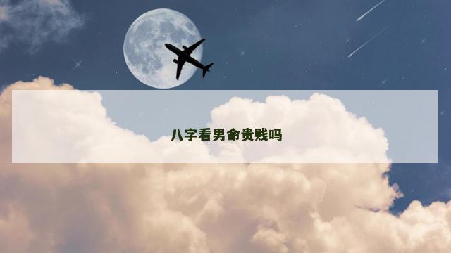 八字看男命贵贱吗