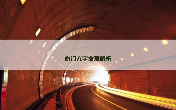 命门八字命理解析