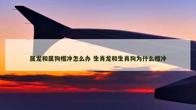 属龙和属狗相冲怎么办 生肖龙和生肖狗为什么相冲