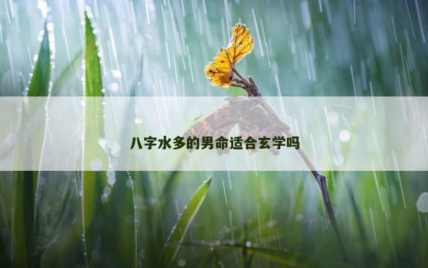 八字水多的男命适合玄学吗