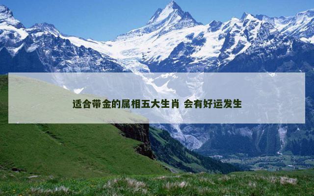 适合带金的属相五大生肖 会有好运发生