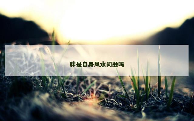 胖是自身风水问题吗