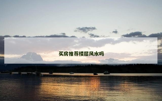 买房推荐楼层风水吗