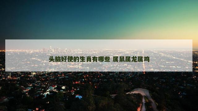 头脑好使的生肖有哪些 属鼠属龙属鸡