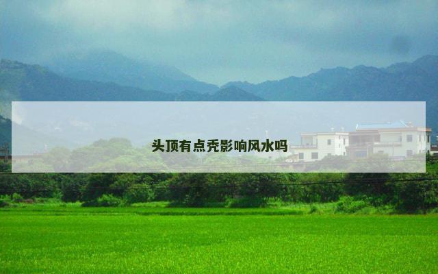 头顶有点秃影响风水吗
