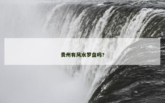 贵州有风水罗盘吗?